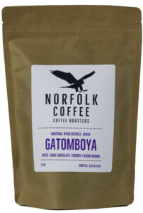 Bag of Gatomboya coffee beans