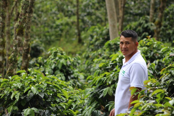 Robinson Rivera on his coffee farm