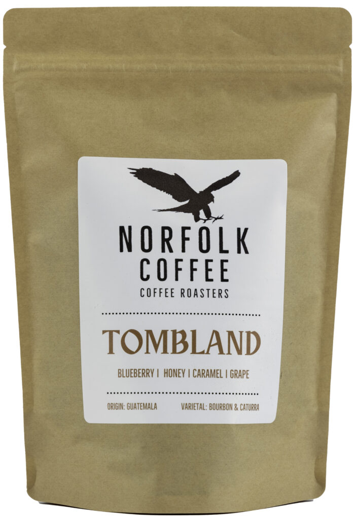 Bag of Tombland espresso coffee